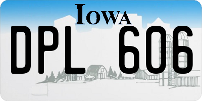 IA license plate DPL606