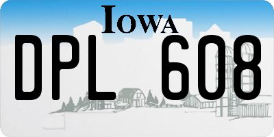 IA license plate DPL608