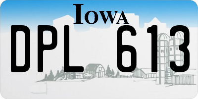 IA license plate DPL613