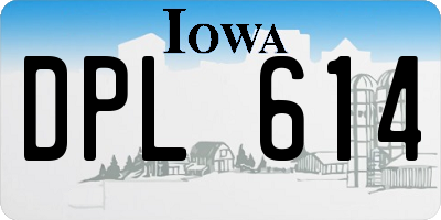 IA license plate DPL614