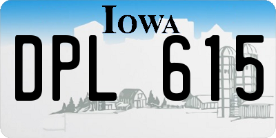 IA license plate DPL615