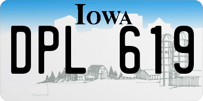 IA license plate DPL619