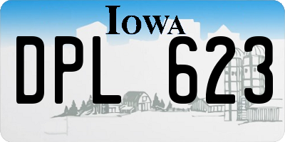 IA license plate DPL623