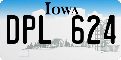 IA license plate DPL624