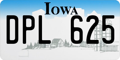 IA license plate DPL625