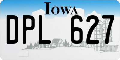 IA license plate DPL627