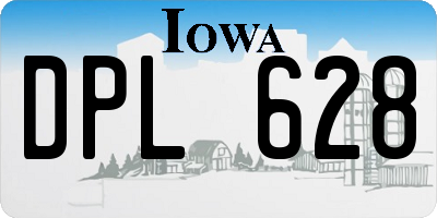 IA license plate DPL628