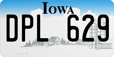 IA license plate DPL629