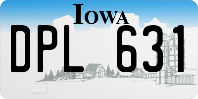 IA license plate DPL631
