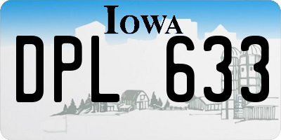 IA license plate DPL633