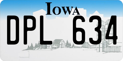IA license plate DPL634