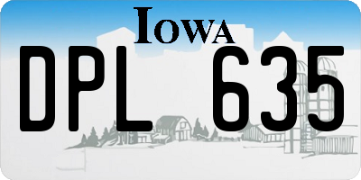 IA license plate DPL635