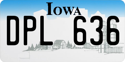 IA license plate DPL636