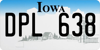 IA license plate DPL638