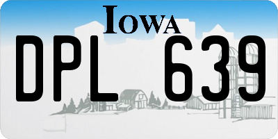 IA license plate DPL639