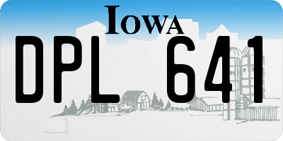 IA license plate DPL641