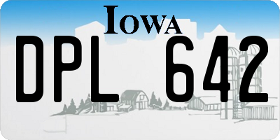 IA license plate DPL642