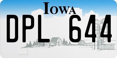 IA license plate DPL644