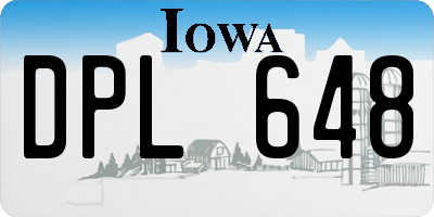 IA license plate DPL648