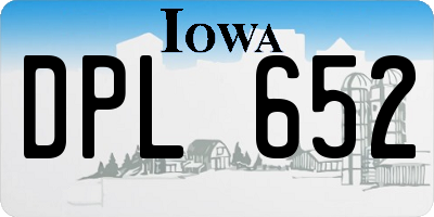 IA license plate DPL652