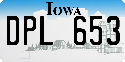 IA license plate DPL653