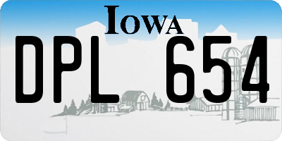 IA license plate DPL654