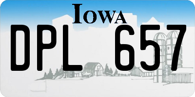 IA license plate DPL657