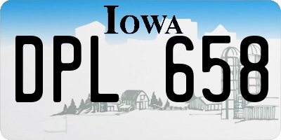 IA license plate DPL658