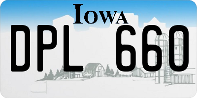 IA license plate DPL660