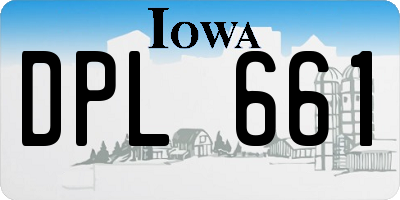 IA license plate DPL661