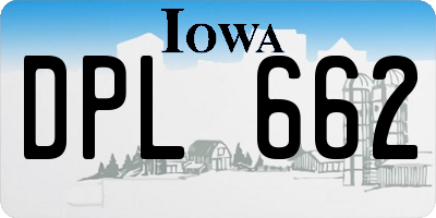 IA license plate DPL662