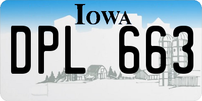 IA license plate DPL663