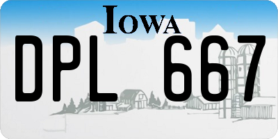 IA license plate DPL667