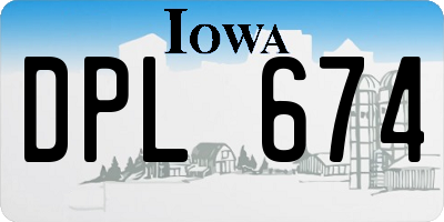 IA license plate DPL674