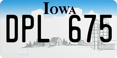 IA license plate DPL675