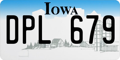 IA license plate DPL679