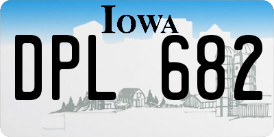 IA license plate DPL682