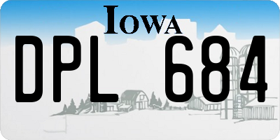 IA license plate DPL684