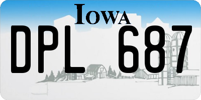 IA license plate DPL687