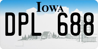 IA license plate DPL688