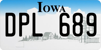 IA license plate DPL689