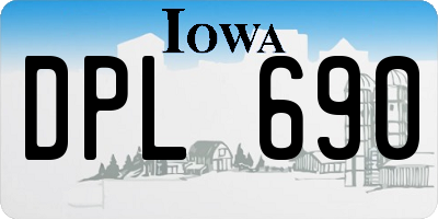 IA license plate DPL690