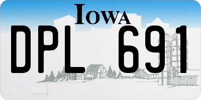IA license plate DPL691