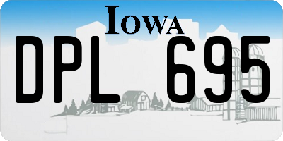 IA license plate DPL695