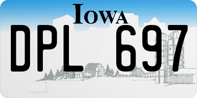 IA license plate DPL697