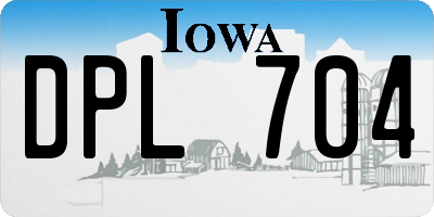 IA license plate DPL704