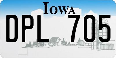 IA license plate DPL705