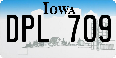 IA license plate DPL709