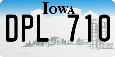 IA license plate DPL710