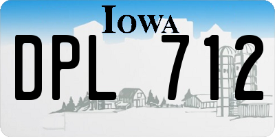 IA license plate DPL712
